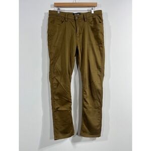 DU/ER N2X Relaxed Taper Pants Mens 35x30 Brown Stretch Performance‎ Chino